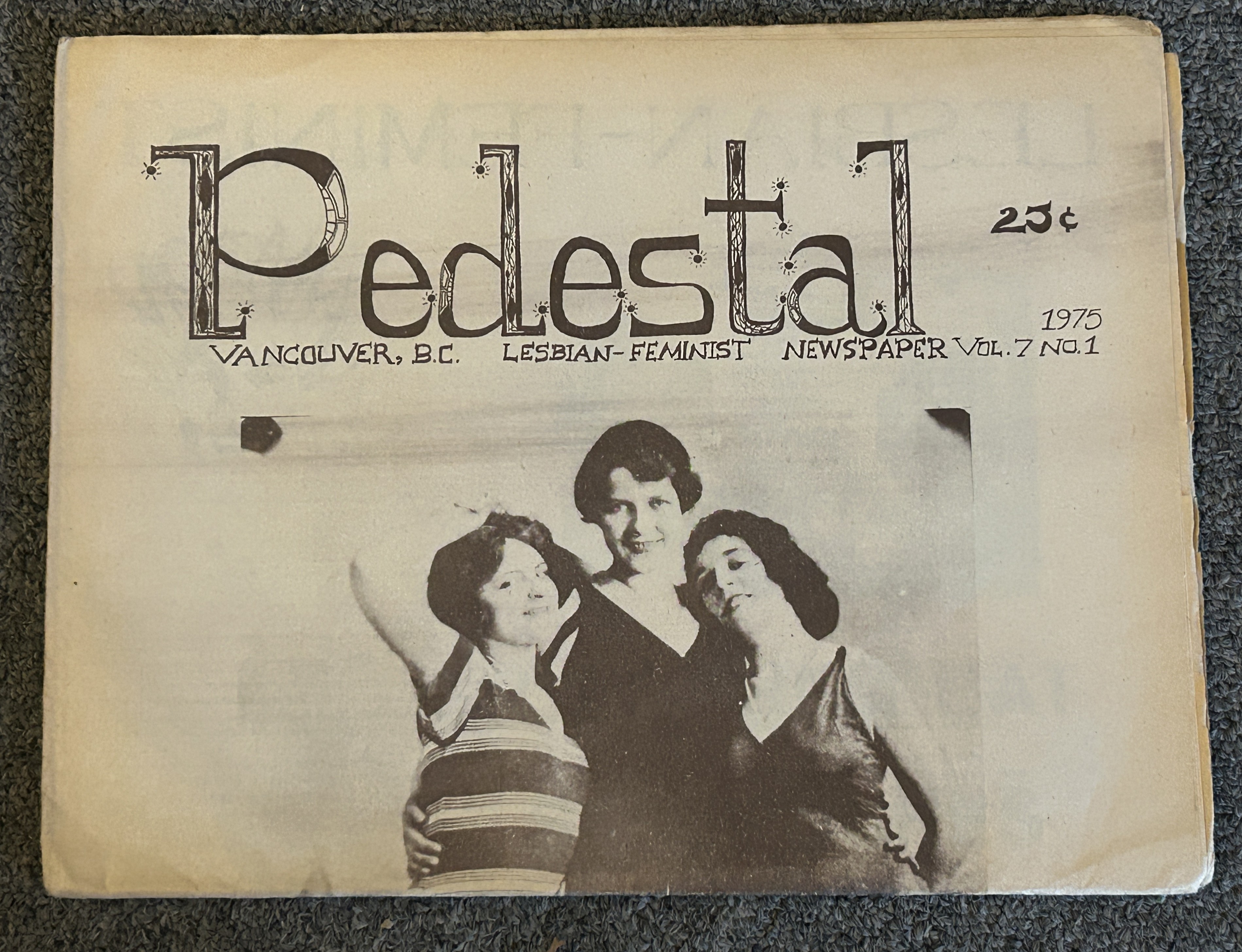 Pedestal, Lesbian Feminist Newspaper; Vol 7, No.1 : 1975