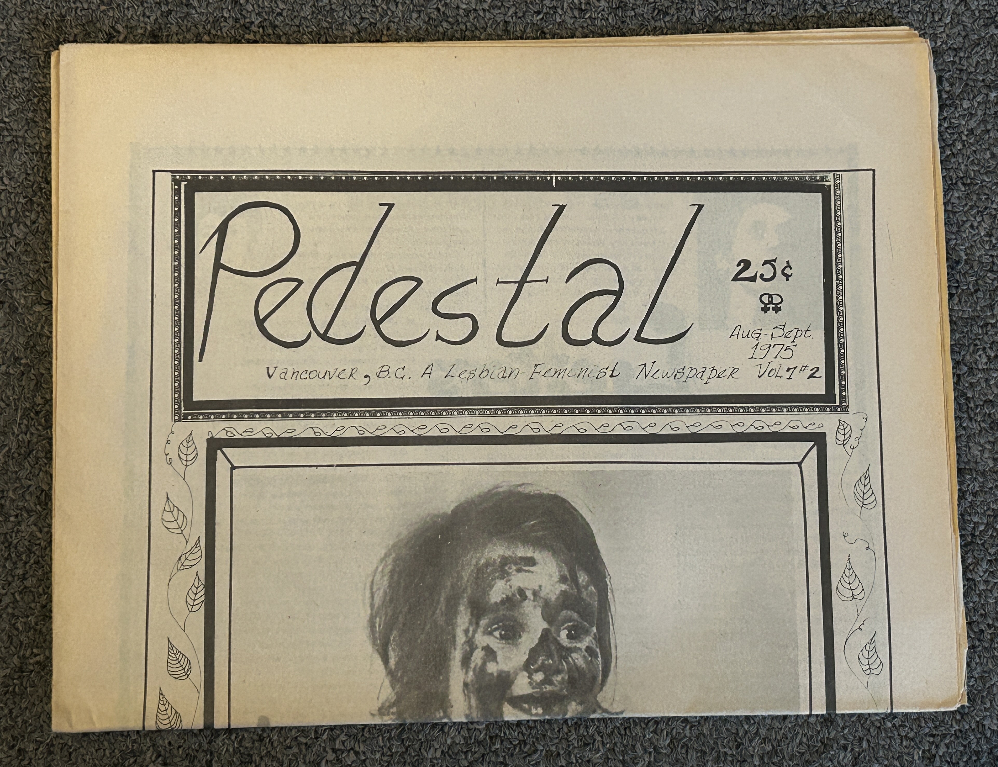 Pedestal, Lesbian Feminist Newspaper; Vol 7, No.2 : August - September, 1975